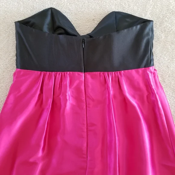 Gunne Sax Jessica McClintock Vintage Strapless Pink Satin Gown Size 9 - Picture 5 of 12